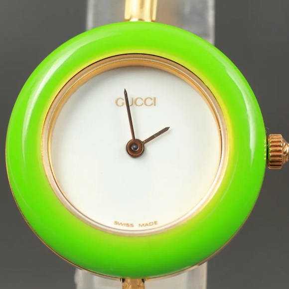 14k Gold Plated Gucci Watch Swiss Made Quartz - Picture 5 of 8